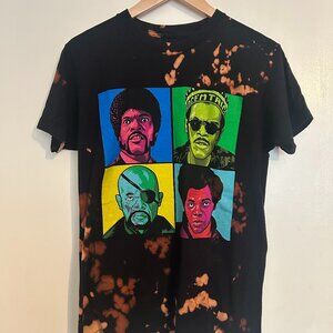 Samuel L. Jackson 4-Panel Graphic Tee | Bleach Dyed | Black | Medium